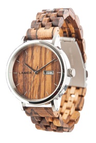 LAiMER Herren Holzuhr Roberto Ø 42mm