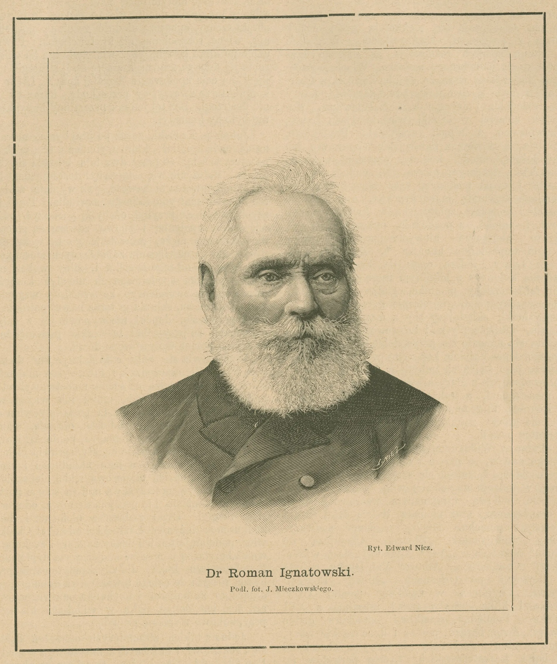 Porträt von Roman Ignatowski (1805–1889) – Gedenkseite