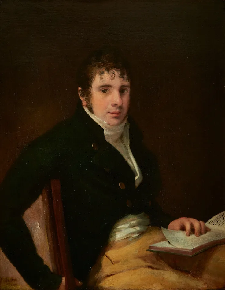 Porträt von João José Xavier do Carvalhal Esmeraldo e Vasconcelos de Atouguia de Bettencourt de Sá Machado (1778–1837) – Gedenkseite