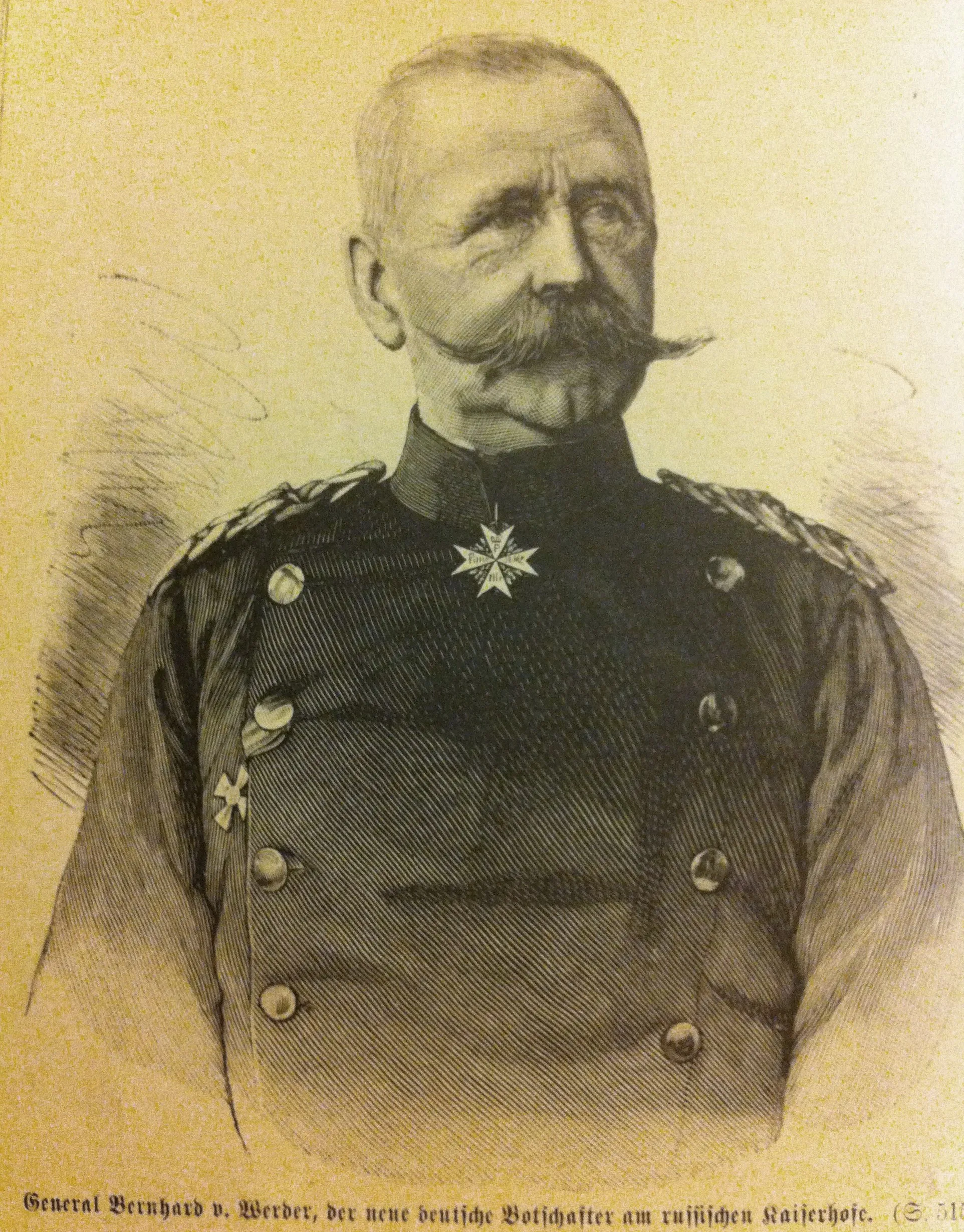 Portrait of Bernhard Franz Wilhelm von Werder (1823–1907) – memorial page