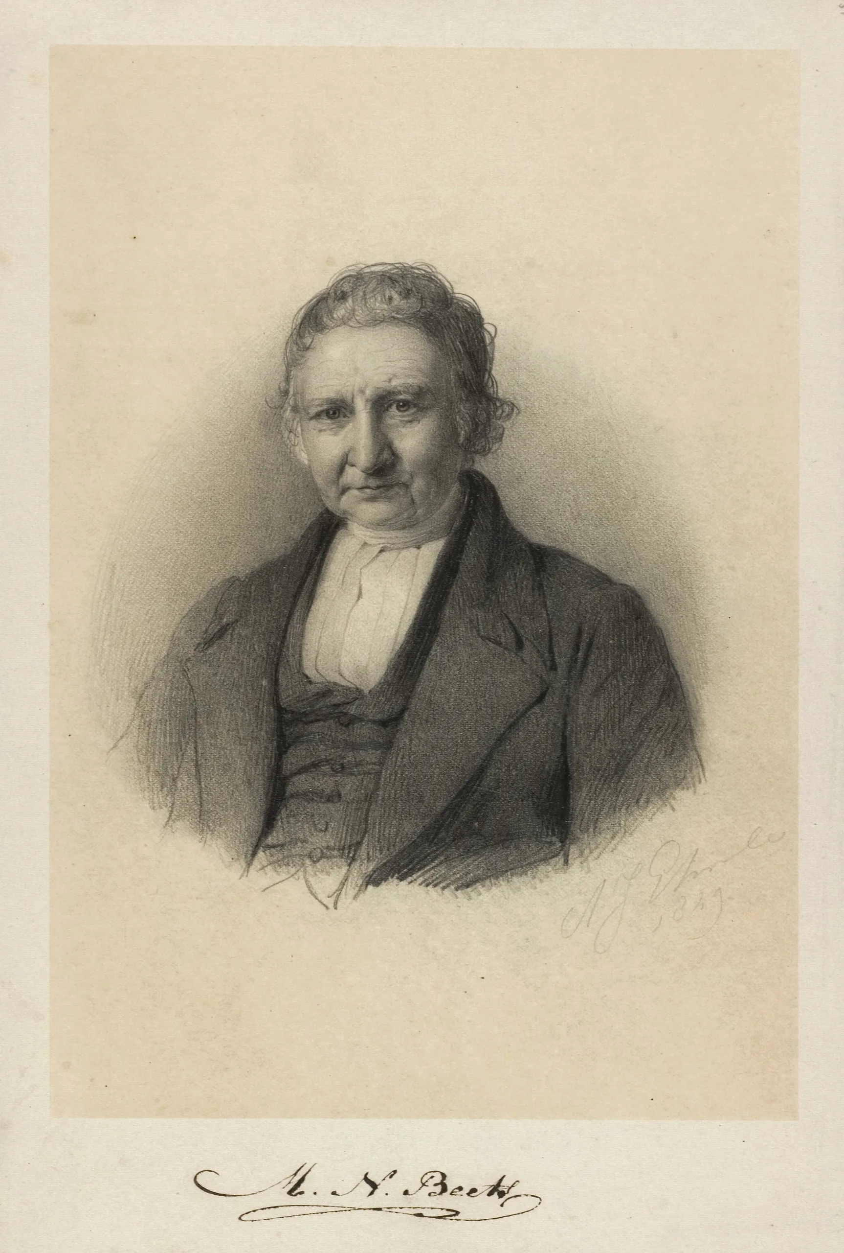 Porträt von Martinus Nicolaas Beets (1780–1869) – Gedenkseite