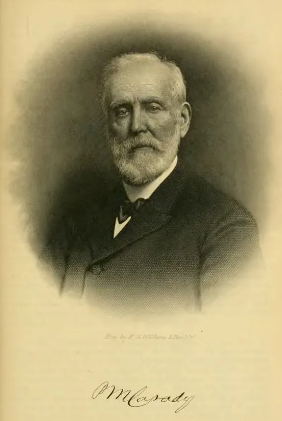 Porträt von Phineas M. Casady (1818–1908) – Gedenkseite