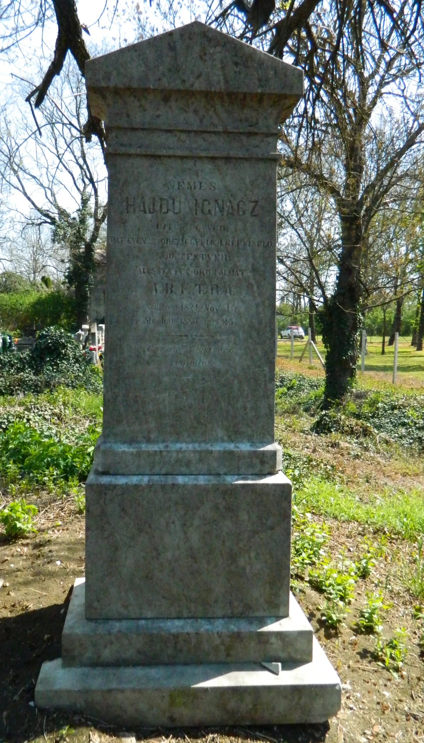 Porträt von Ignác Hajdu (1824–1880) – Gedenkseite