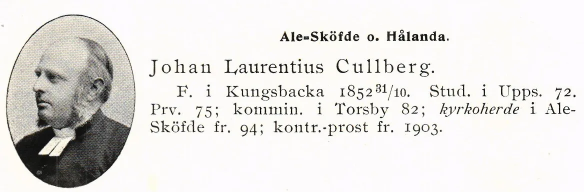 Porträt von Johan Cullberg (1852–1921) – Gedenkseite