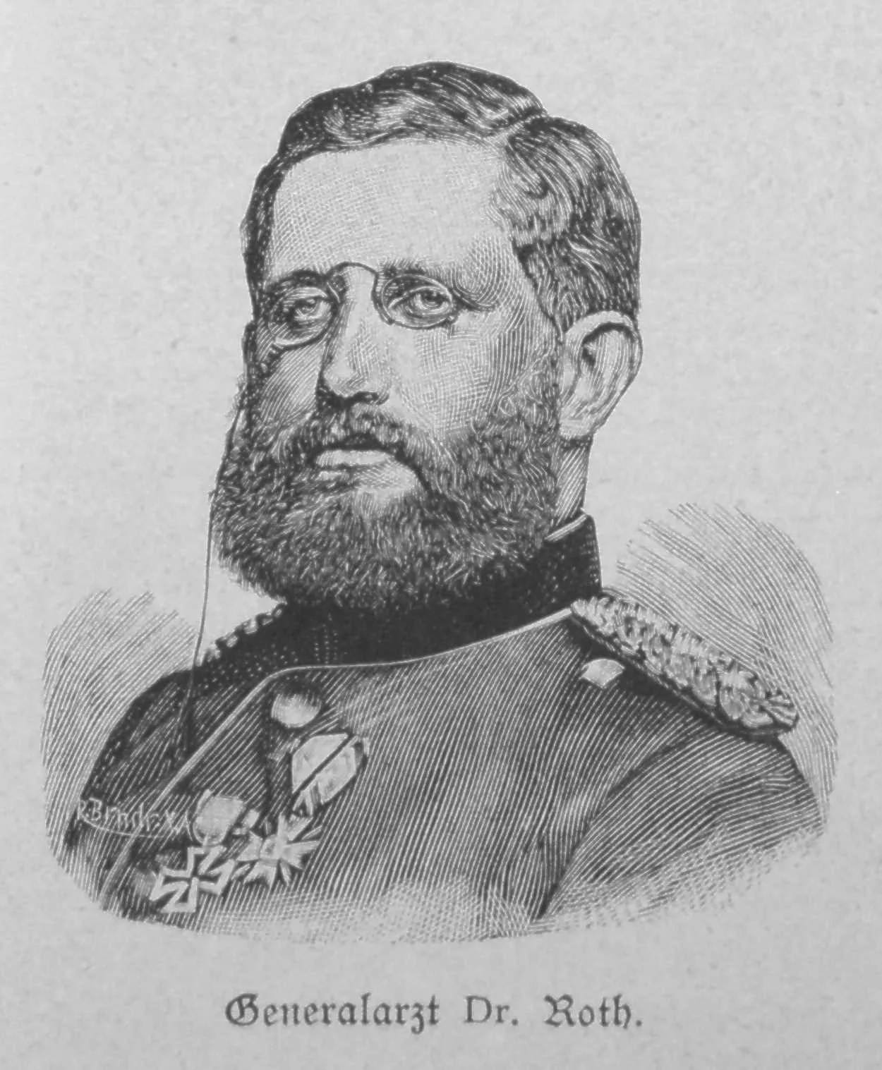 Porträt von Wilhelm August Roth (1833–1892) – Gedenkseite