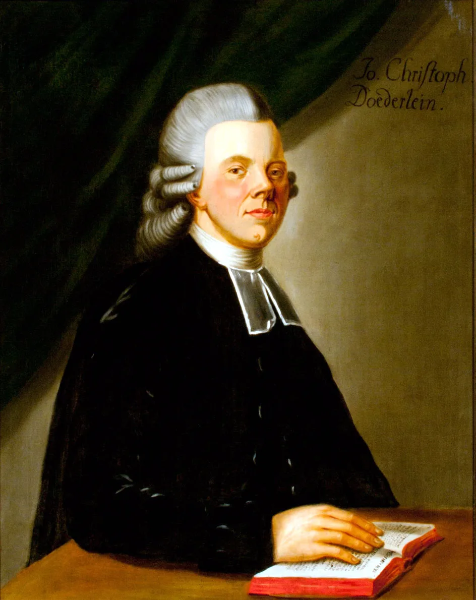 Porträt von Johann Christoph Döderlein (1746–1792) – Gedenkseite