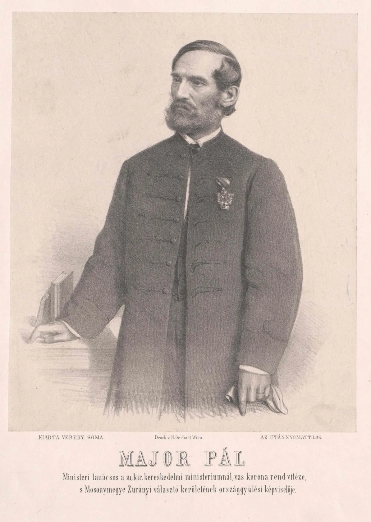 Porträt von Pál Major (1818–1890) – Gedenkseite