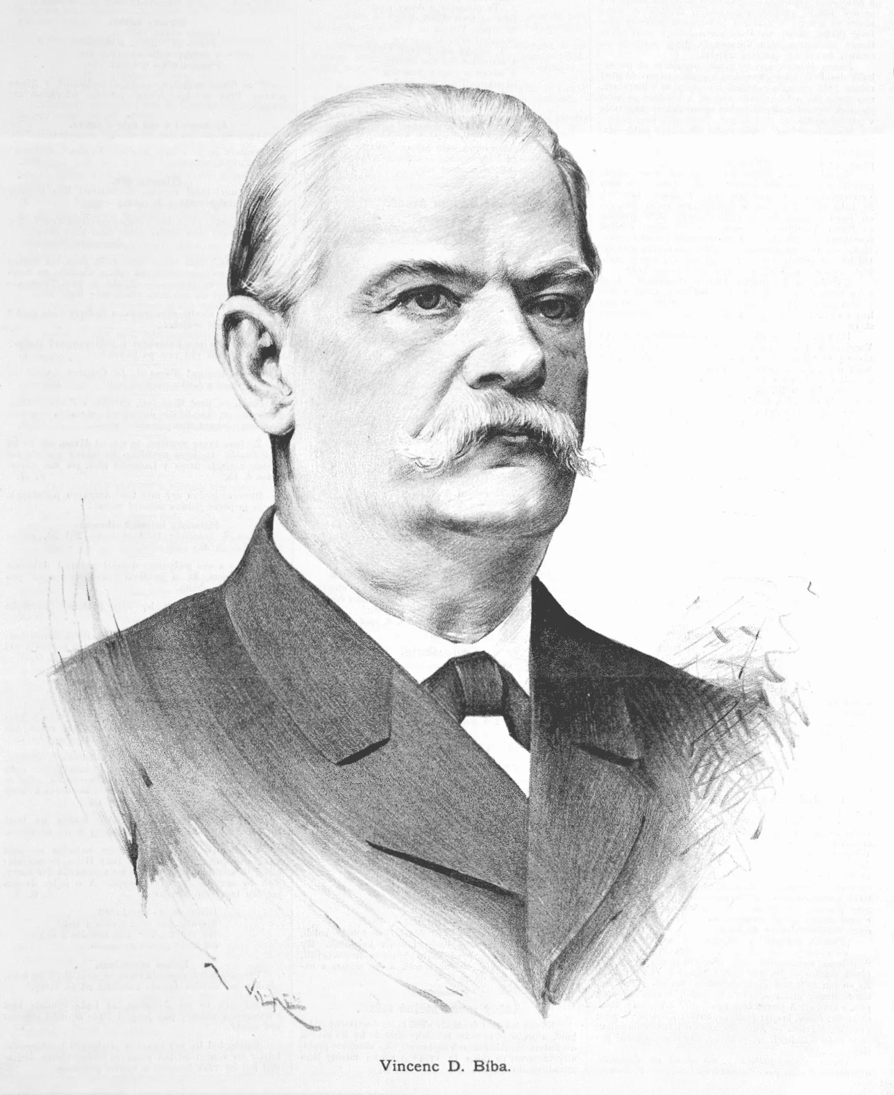 Porträt von Vincenc Dominik Bíba (1820–1906) – Gedenkseite