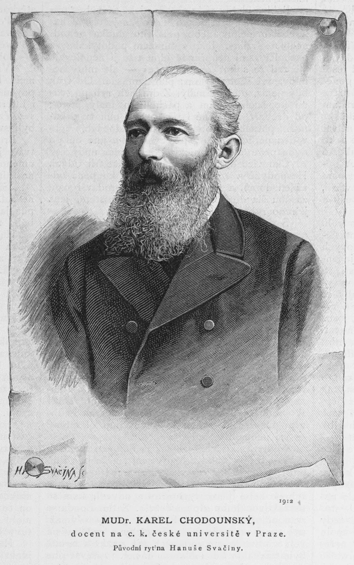Porträt von Karel Chodounský (1843–1931) – Gedenkseite