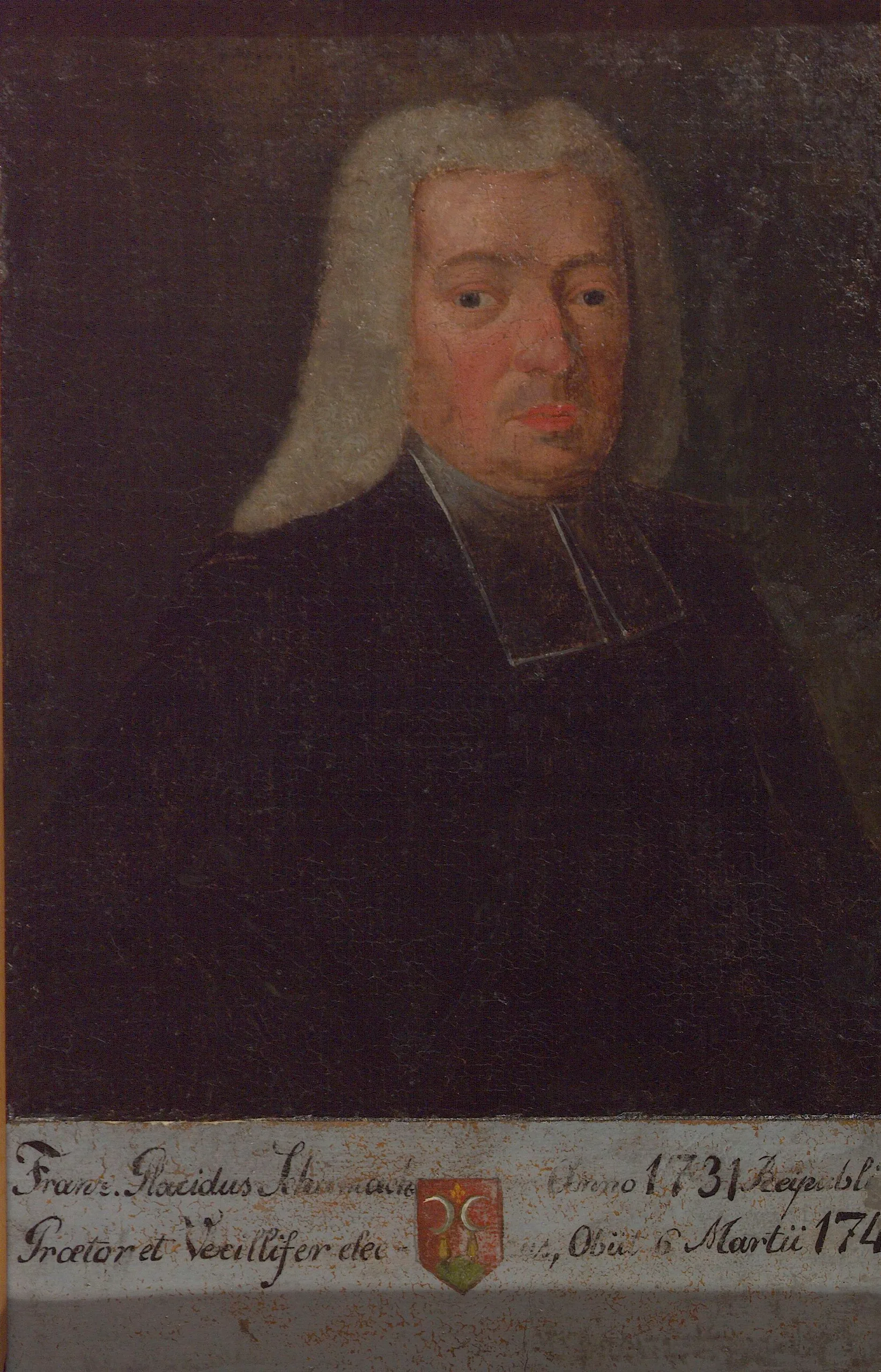 Porträt von Franz Plazid Schumacher (1677–1742) – Gedenkseite