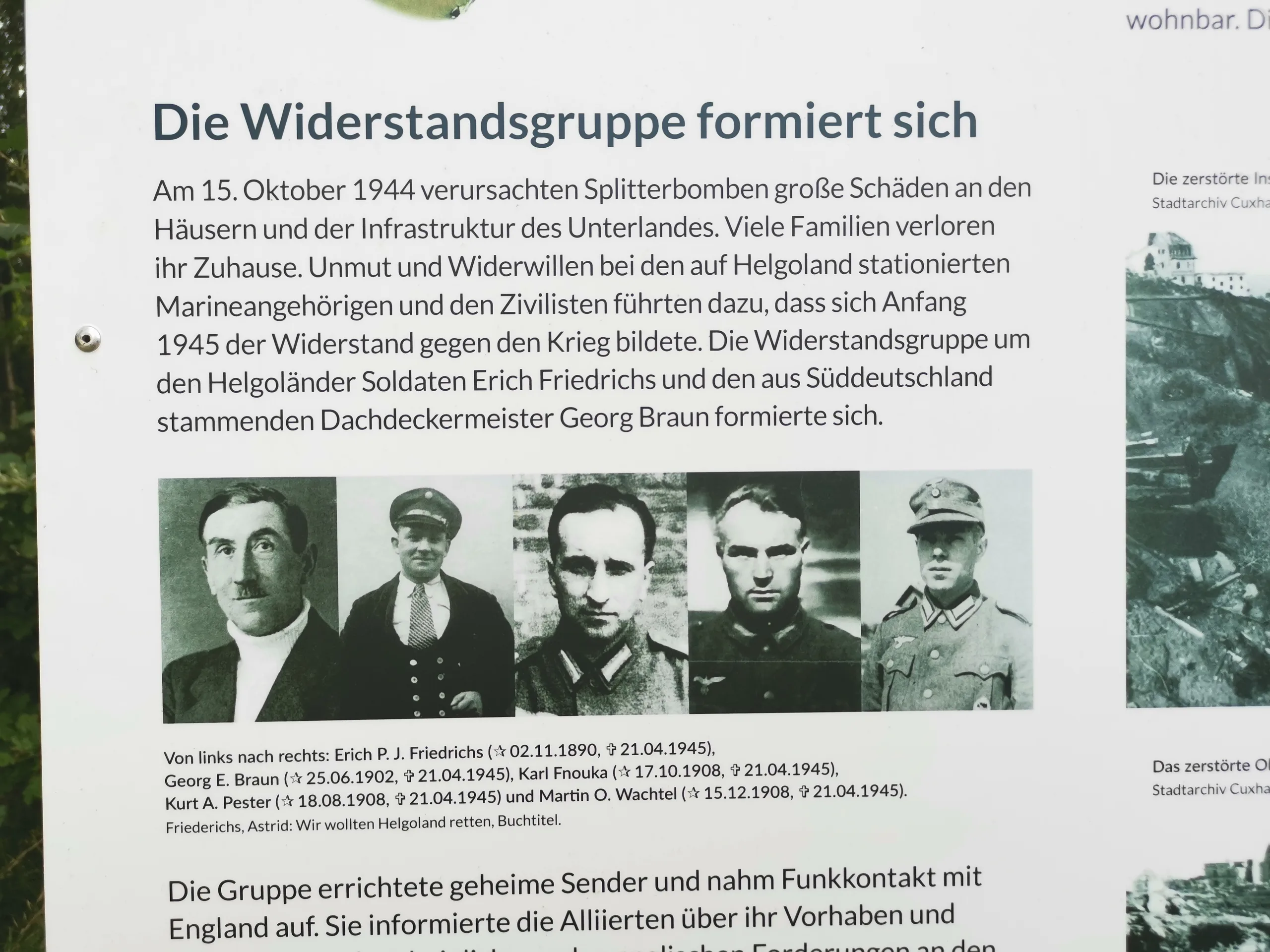 Portrait of Erich Paul Jansen Friedrichs (1890–1945) – memorial page