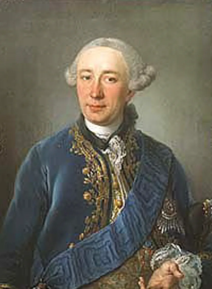 Porträt von Heinrich Carl von Schimmelmann (1724–1782) – Gedenkseite
