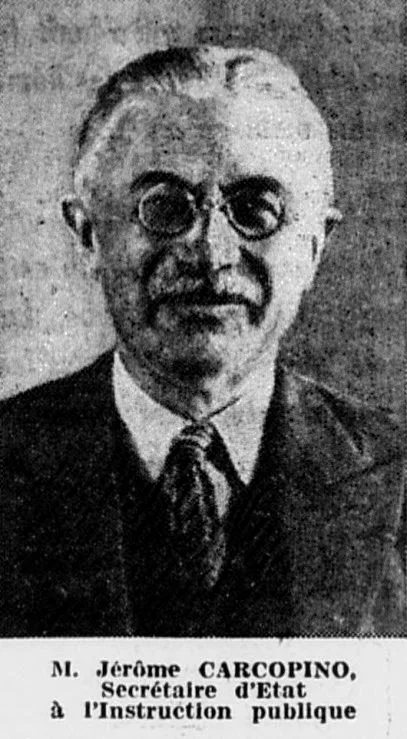 Porträt von Jérôme Carcopino (1881–1970) – Gedenkseite