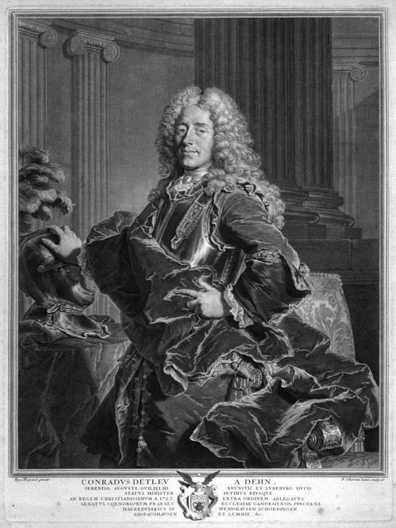 Portrait of Konrad Detlev von Dehn (1688–1753) – memorial page