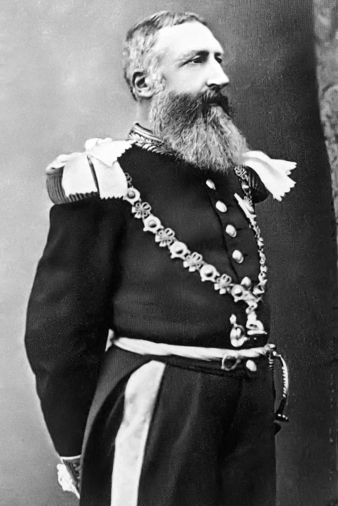 Porträt von Leopold II. von Belgien (1835–1909) – Gedenkseite
