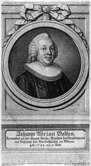 Porträt von Johann Adrian Bolten (1742–1807) – Gedenkseite
