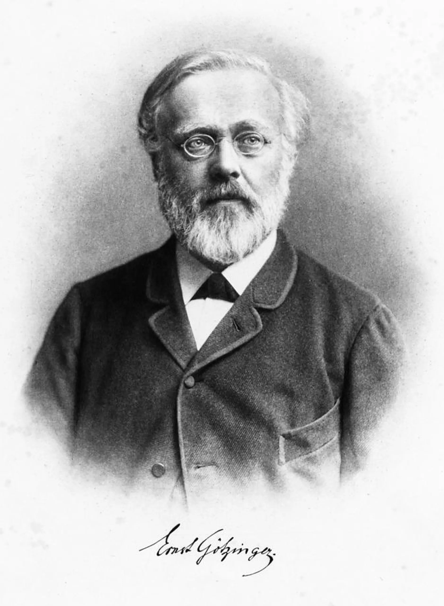 Porträt von Ernst Götzinger (1837–1896) – Gedenkseite