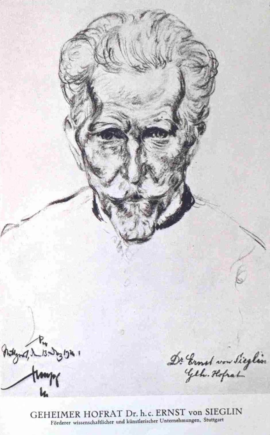 Porträt von Ernst von Sieglin (1848–1927) – Gedenkseite