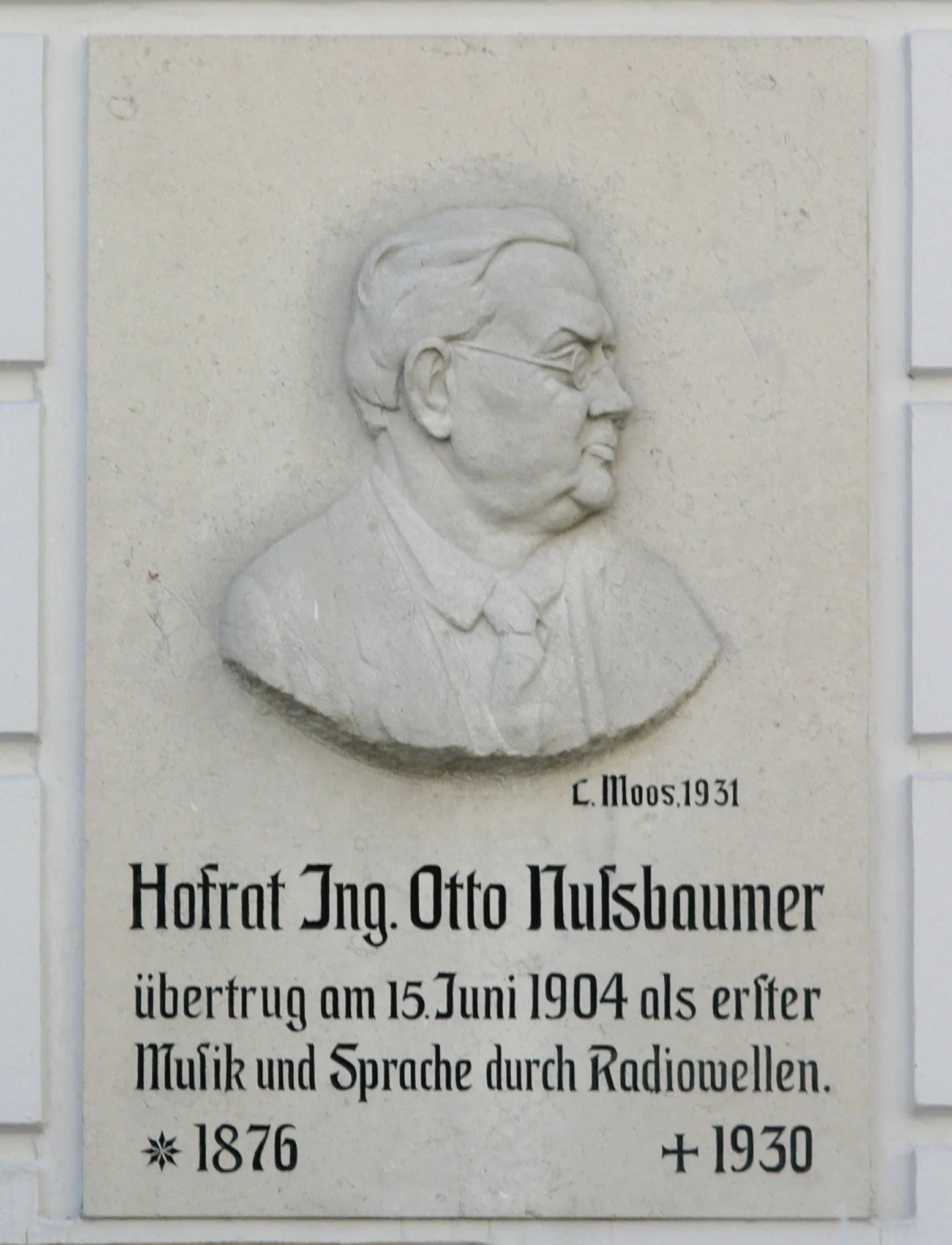 Portrait of Otto Nußbaumer (1876–1930) – memorial page