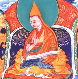 Porträt von Khedrub Je (1385–1438) – Gedenkseite
