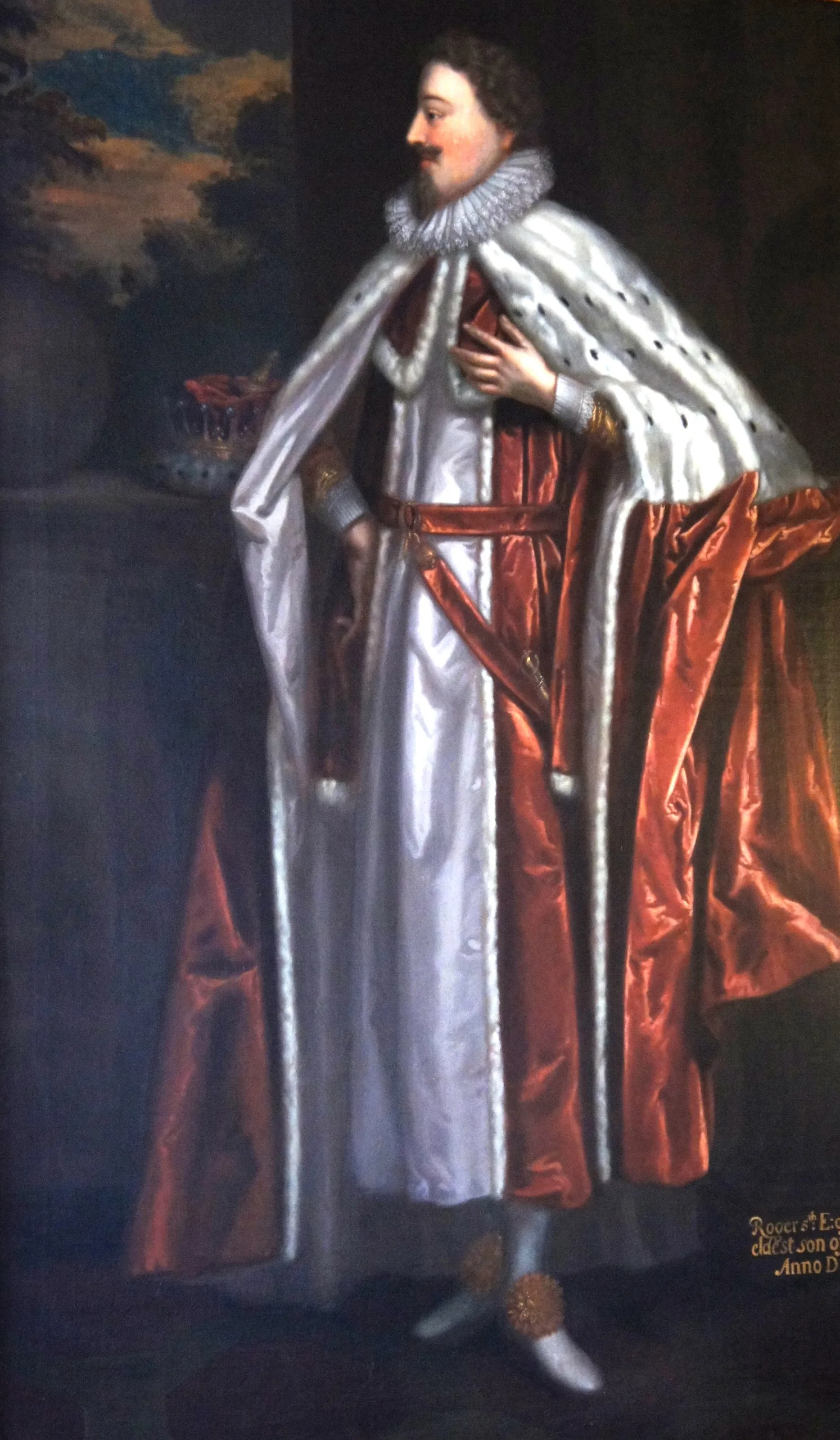 Porträt von Roger Manners, 5. Earl of Rutland (1576–1612) – Gedenkseite