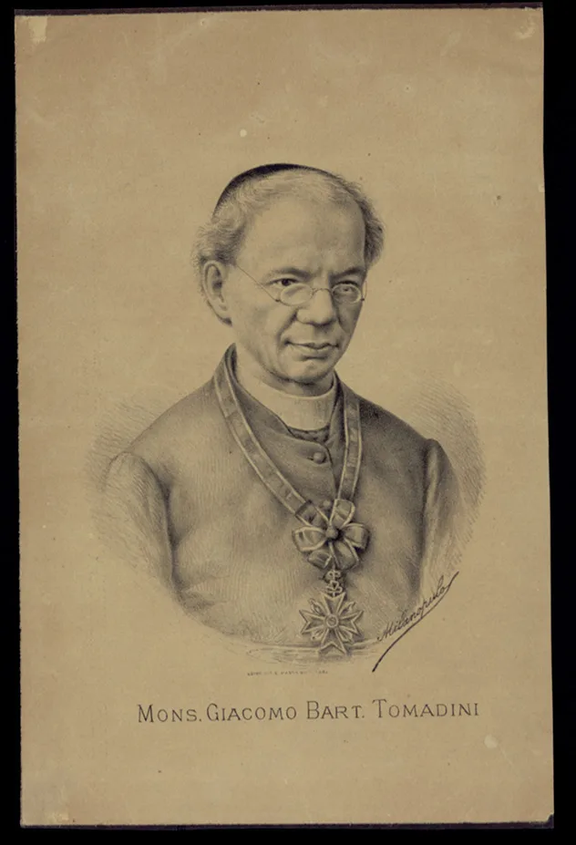 Porträt von Jacopo Tomadini (1820–1883) – Gedenkseite