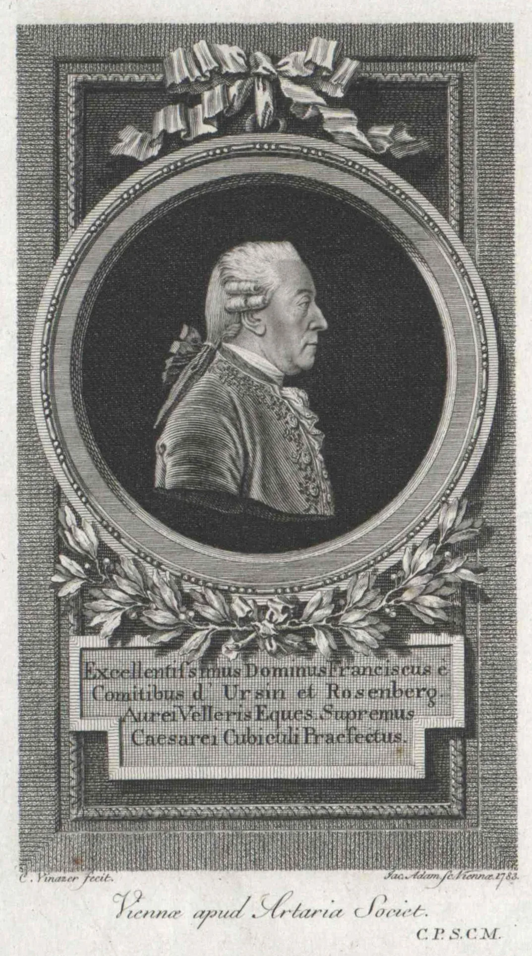 Portrait of Franz Xaver Wolfgang von Orsini-Rosenberg (1723–1796) – memorial page