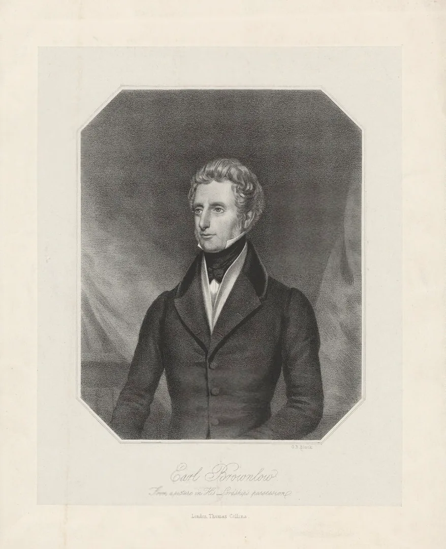 Porträt von John Cust, 1st Earl Brownlow (1779–1853) – Gedenkseite