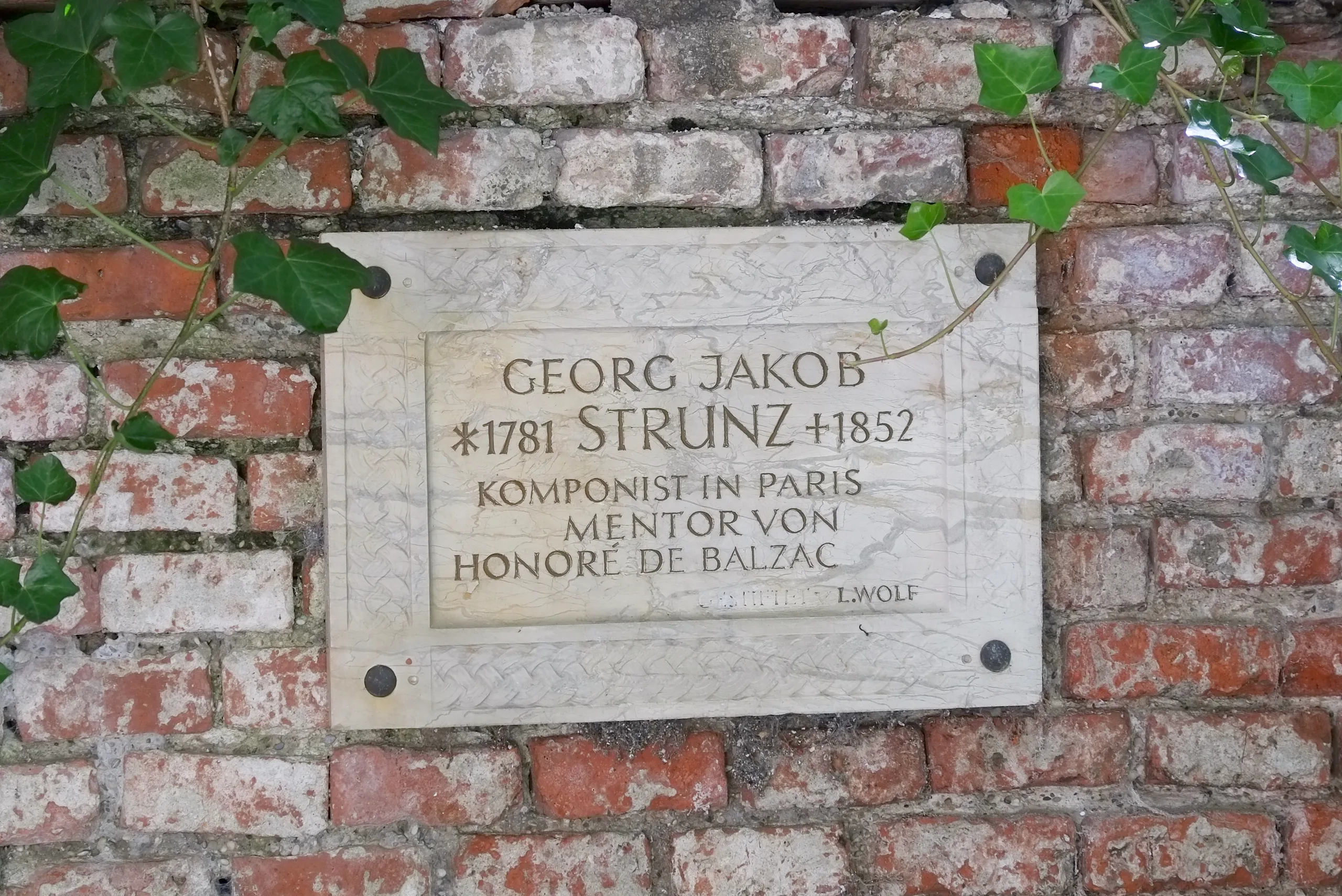 Porträt von Georg Jakob Strunz (1781–1852) – Gedenkseite