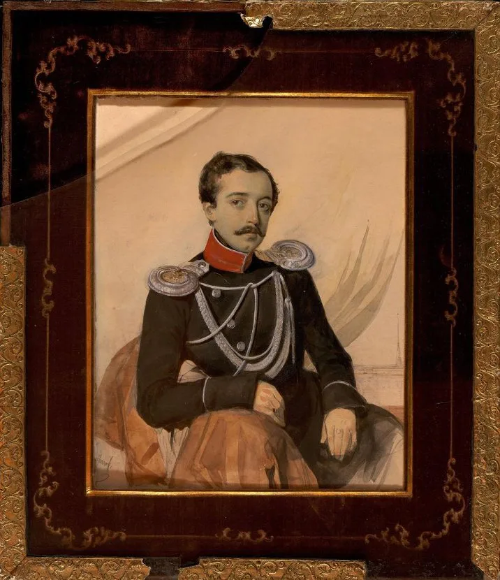 Porträt von Andrei Pawlowitsch Gagarin (1787–1828) – Gedenkseite