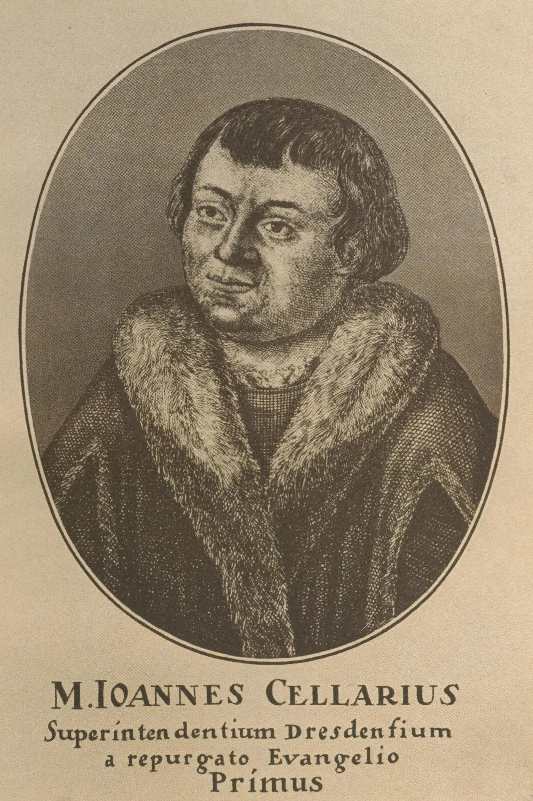 Porträt von Johannes Cellarius (1496–1542) – Gedenkseite