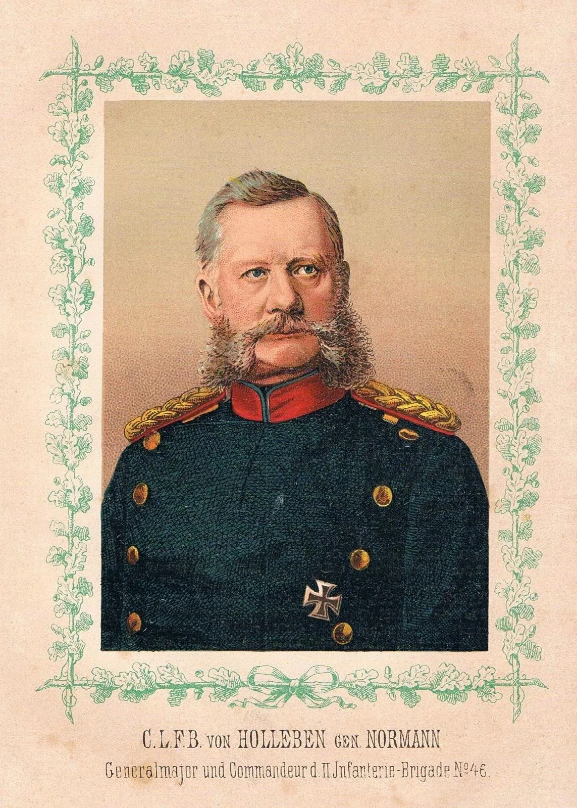 Porträt von Bernhard von Holleben genannt von Normann (1824–1897) – Gedenkseite