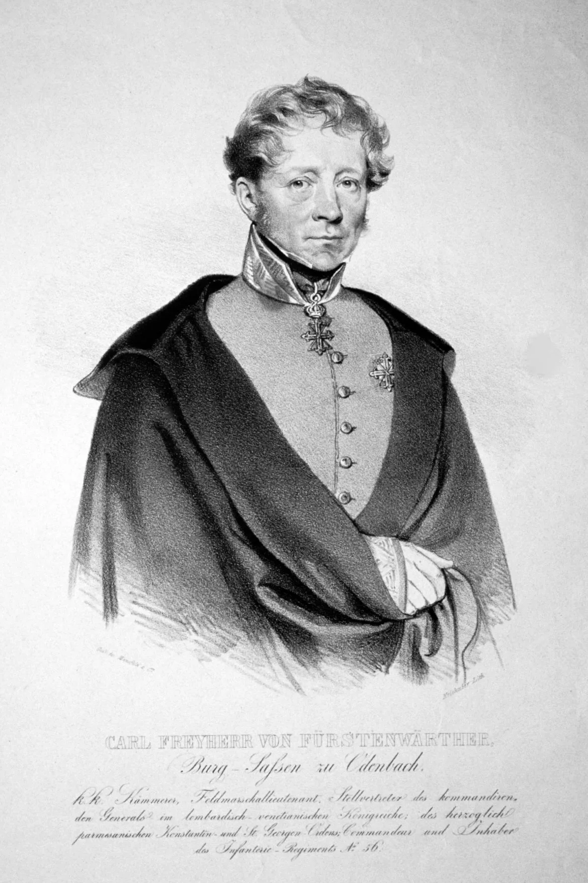 Porträt von Friedrich Karl von Fürstenwärther (1769–1856) – Gedenkseite