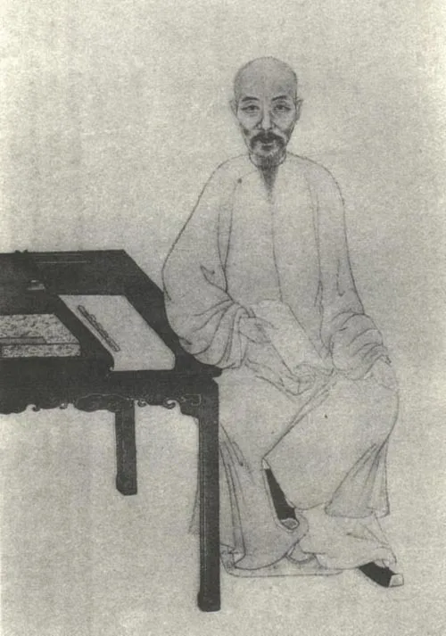 Porträt von Qiu Yuexiu (1712–1773) – Gedenkseite
