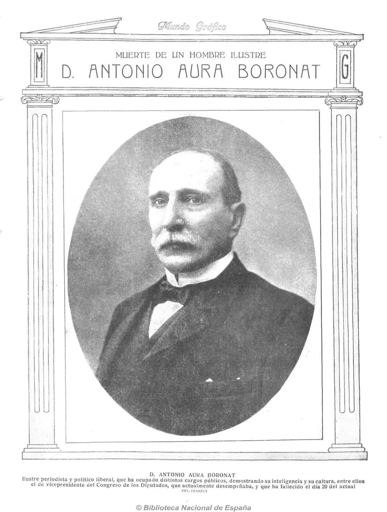 Portrait of Antonio Aura Boronat (1848–1922) – memorial page