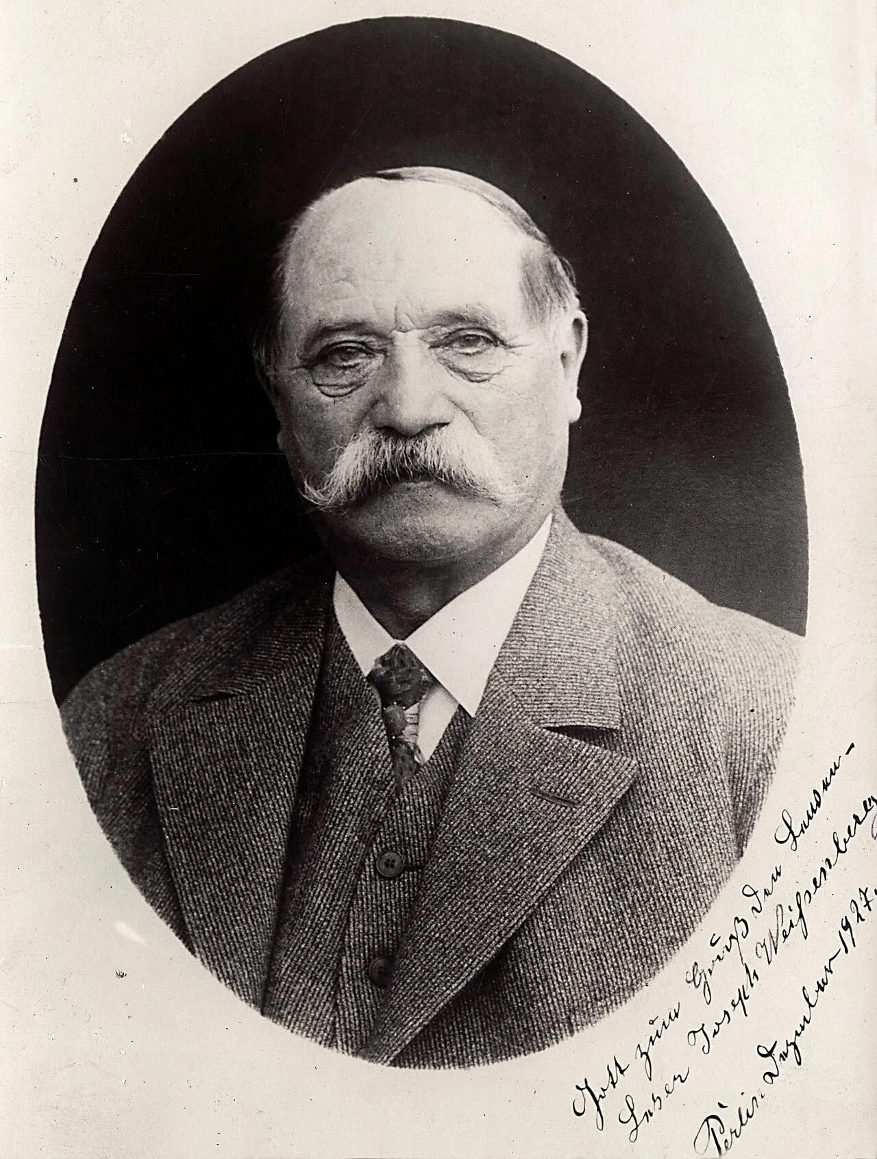 Porträt von Joseph Weißenberg (1855–1941) – Gedenkseite