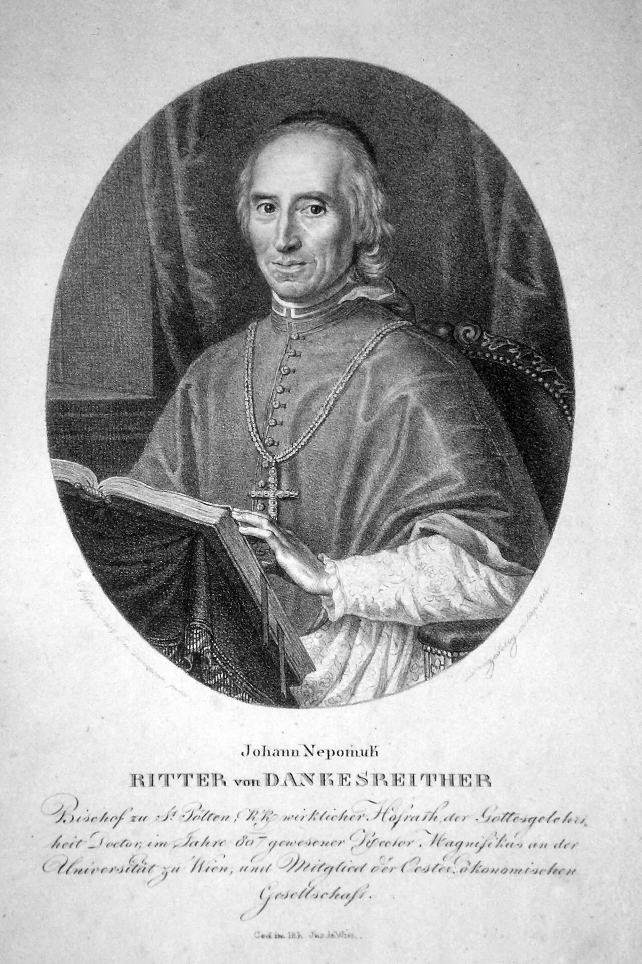 Porträt von Johann Nepomuk Dankesreither (1750–1823) – Gedenkseite