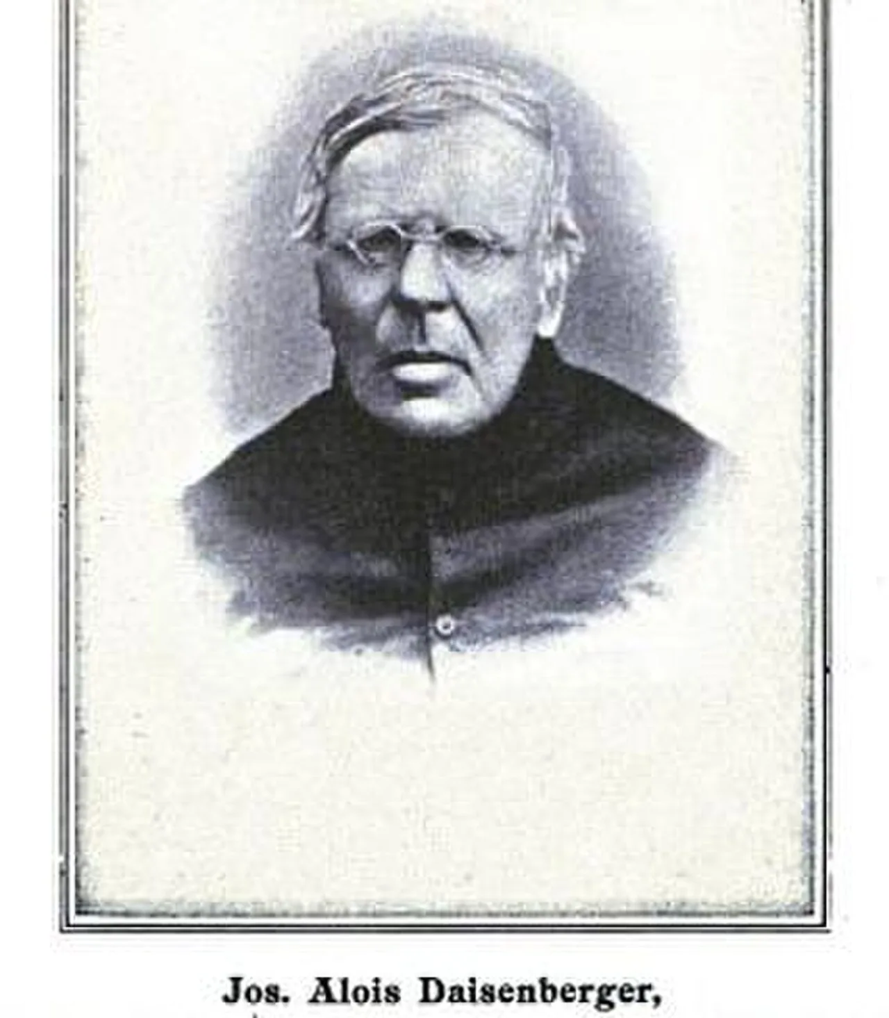 Porträt von Joseph Alois Daisenberger (1799–1883) – Gedenkseite