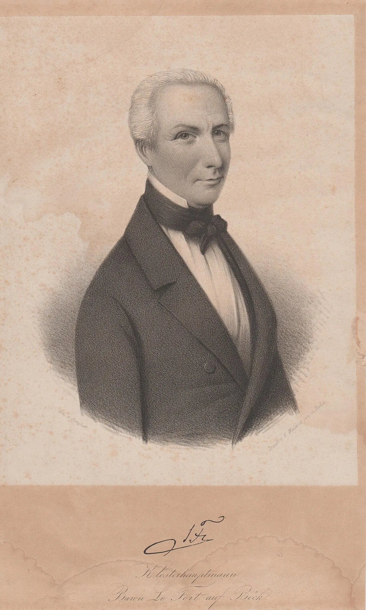 Portrait of Carl Peter Johann von Le Fort (1794–1862) – memorial page