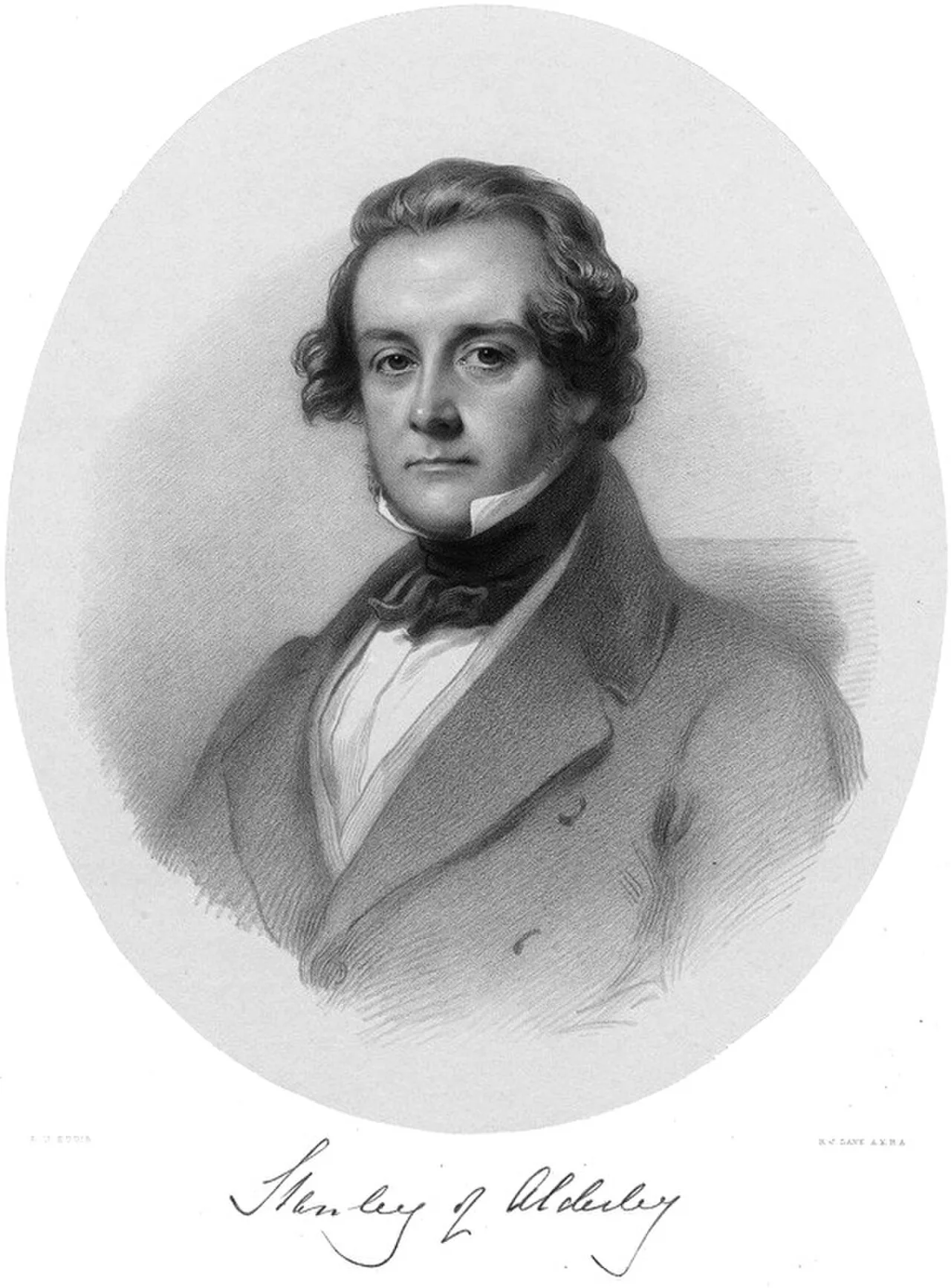 Porträt von Edward Stanley, 2. Baron Stanley of Alderley (1802–1869) – Gedenkseite