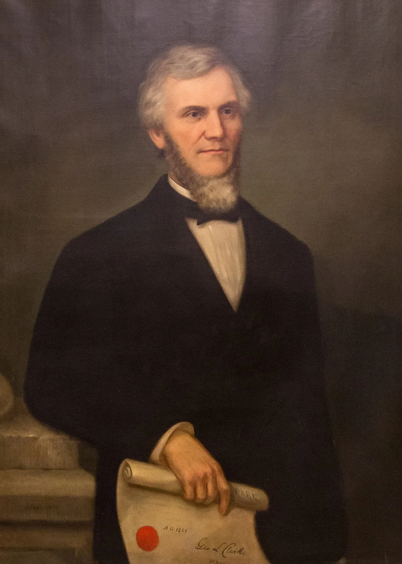 Portrait of George L. Clarke (1813–1890) – memorial page