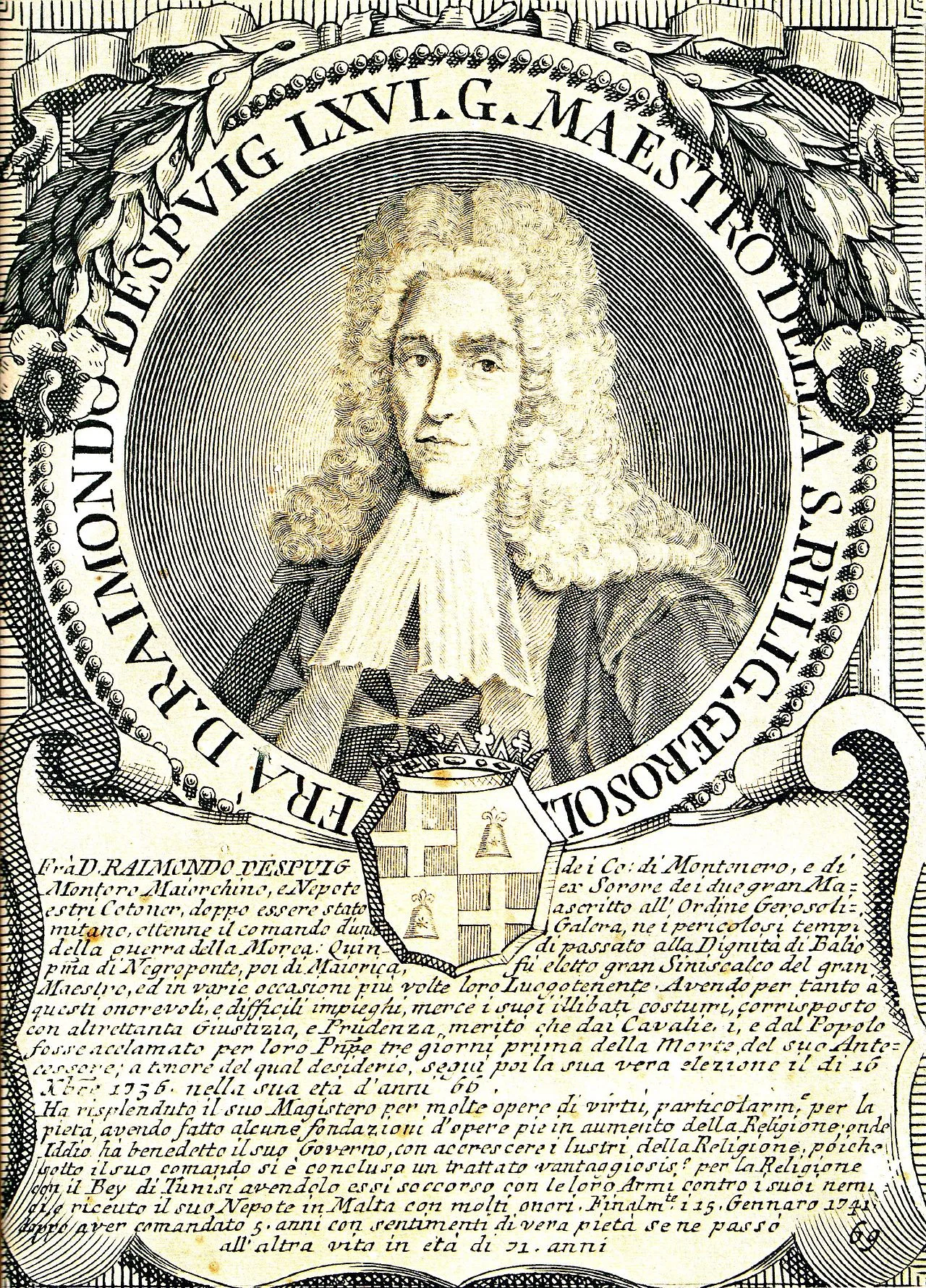 Porträt von Ramon Despuig (1670–1741) – Gedenkseite