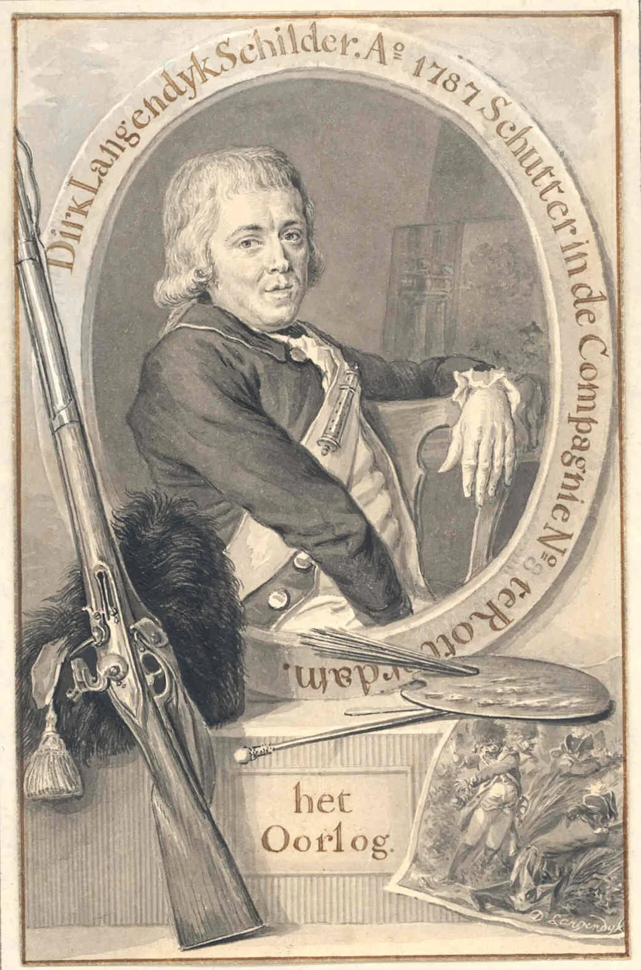 Porträt von Dirk Langendijk (1748–1805) – Gedenkseite