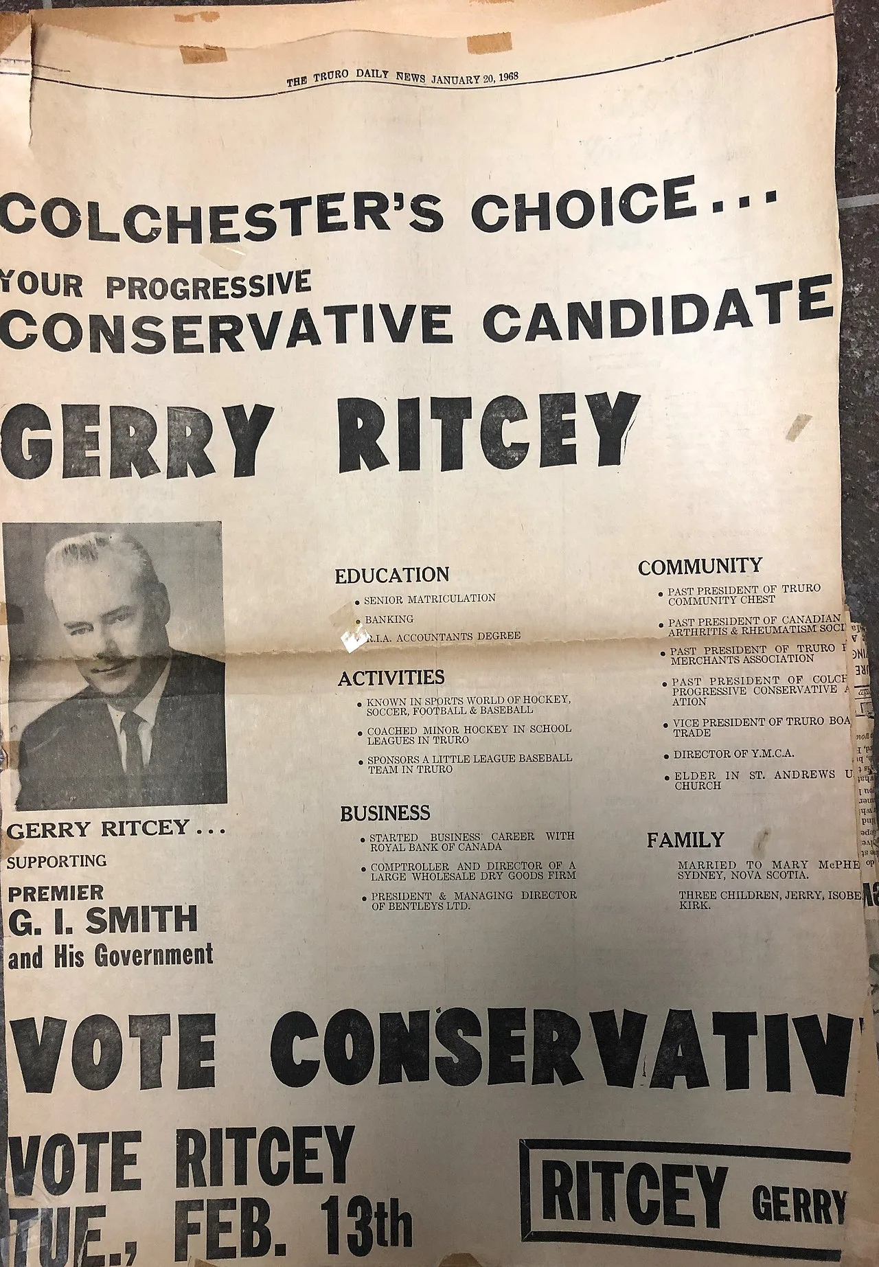 Portrait of Gerald Ritcey (1914–2001) – memorial page