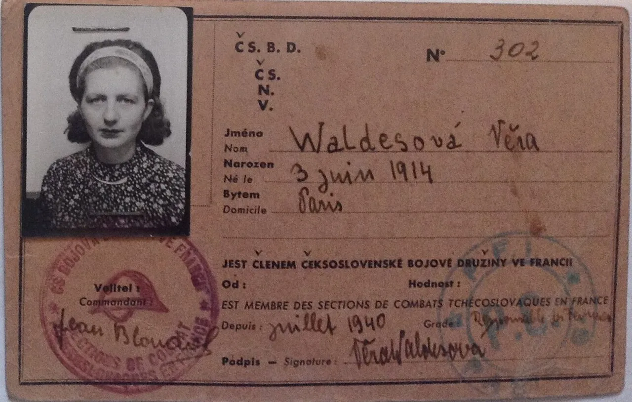 Porträt von Věra Waldesová (1914–1995) – Gedenkseite
