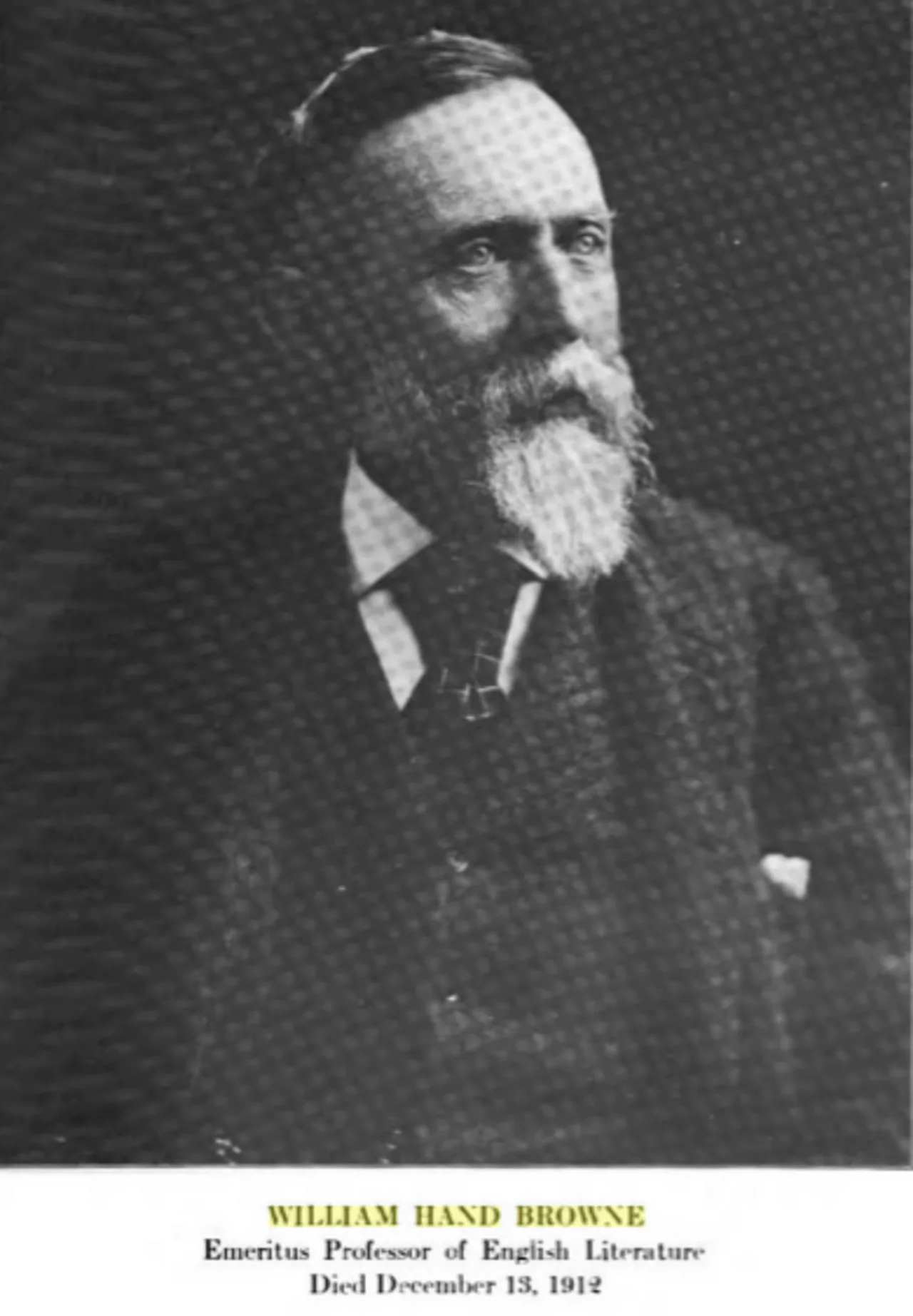 Portrait of William Hand Browne (1828–1912) – memorial page