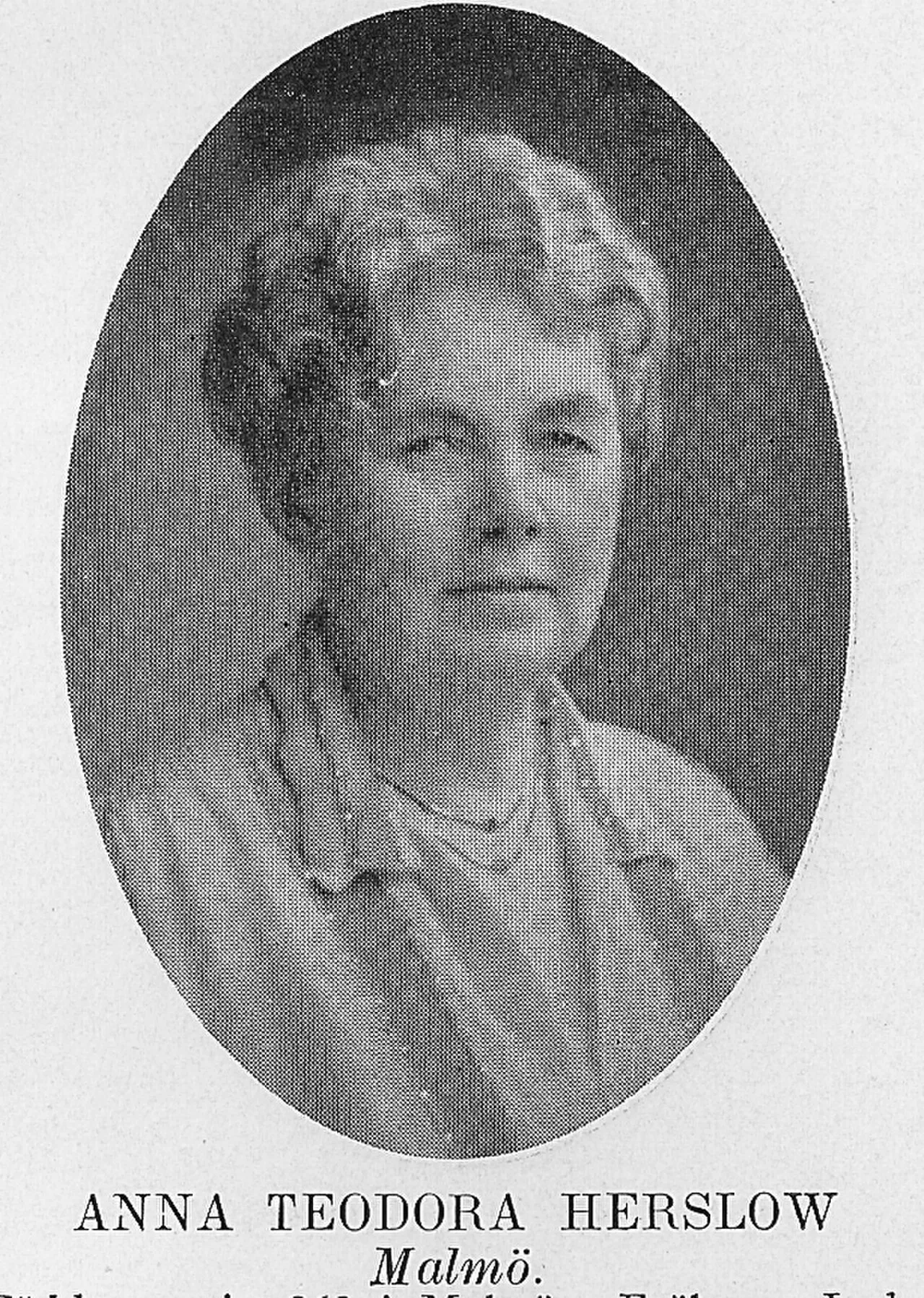 Porträt von Anna Herslow (1868–1963) – Gedenkseite