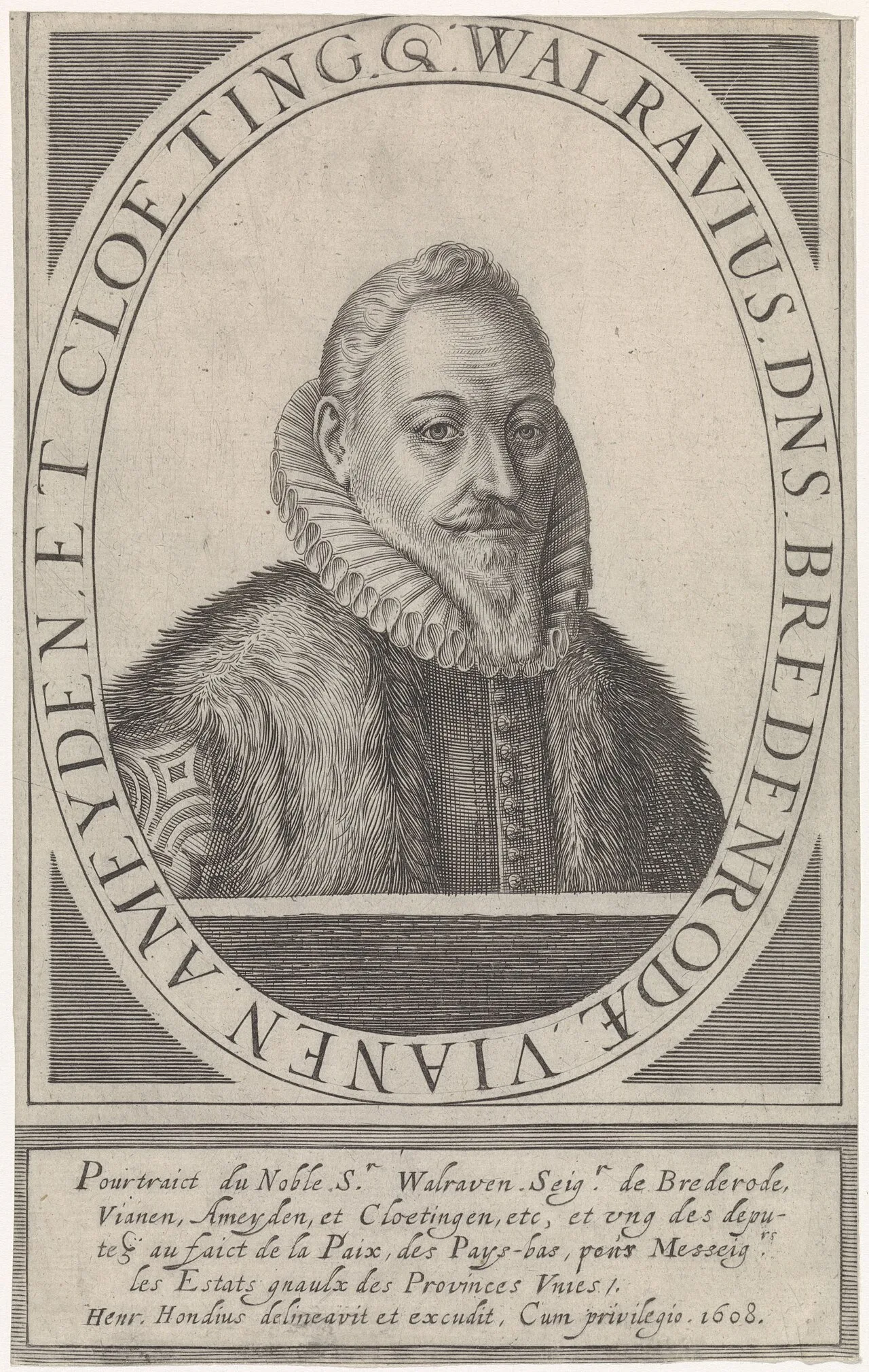 Porträt von Walraven III van Brederode (1547–1614) – Gedenkseite