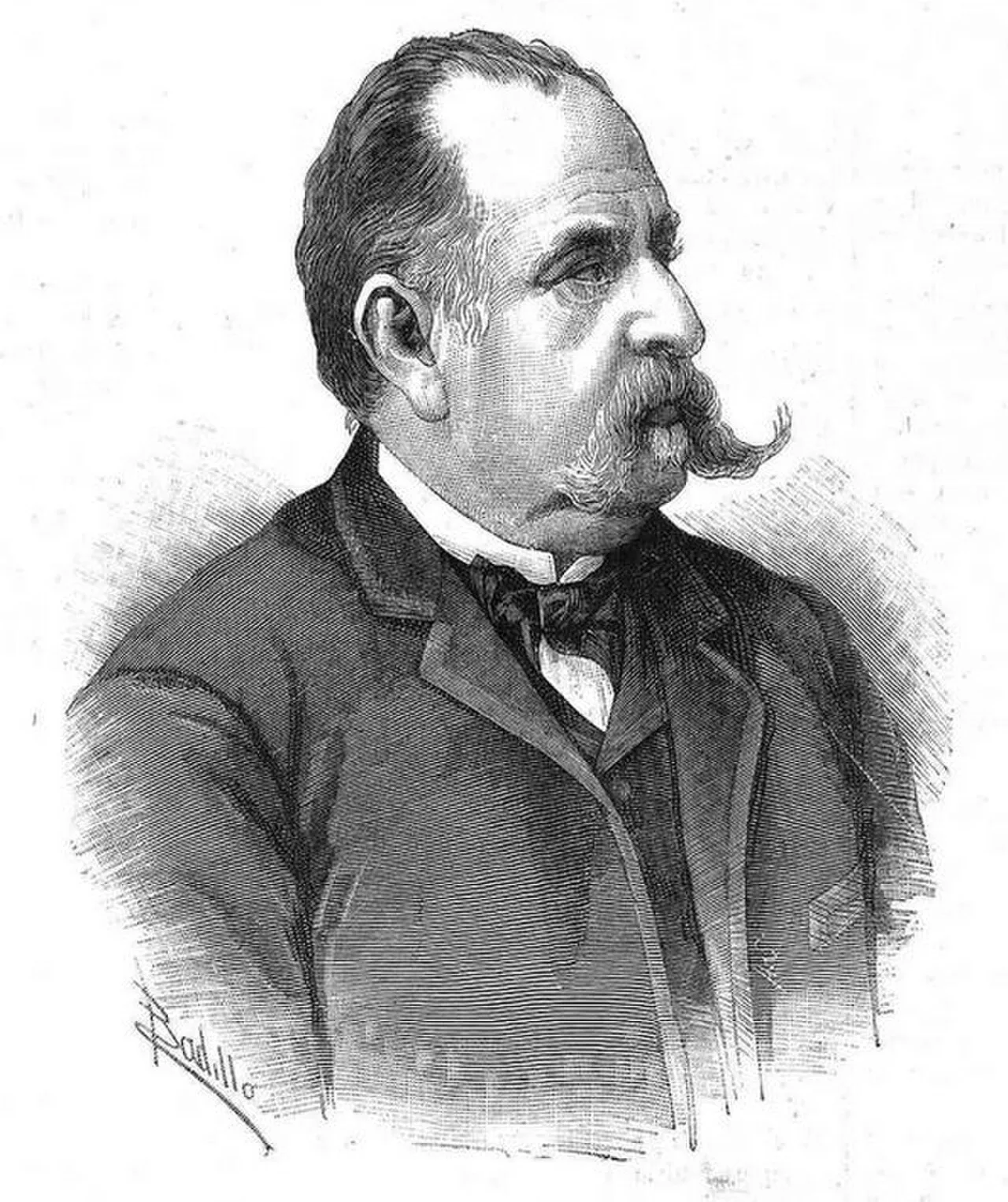 Porträt von Augusto Comas y Arqués (1834–1900) – Gedenkseite