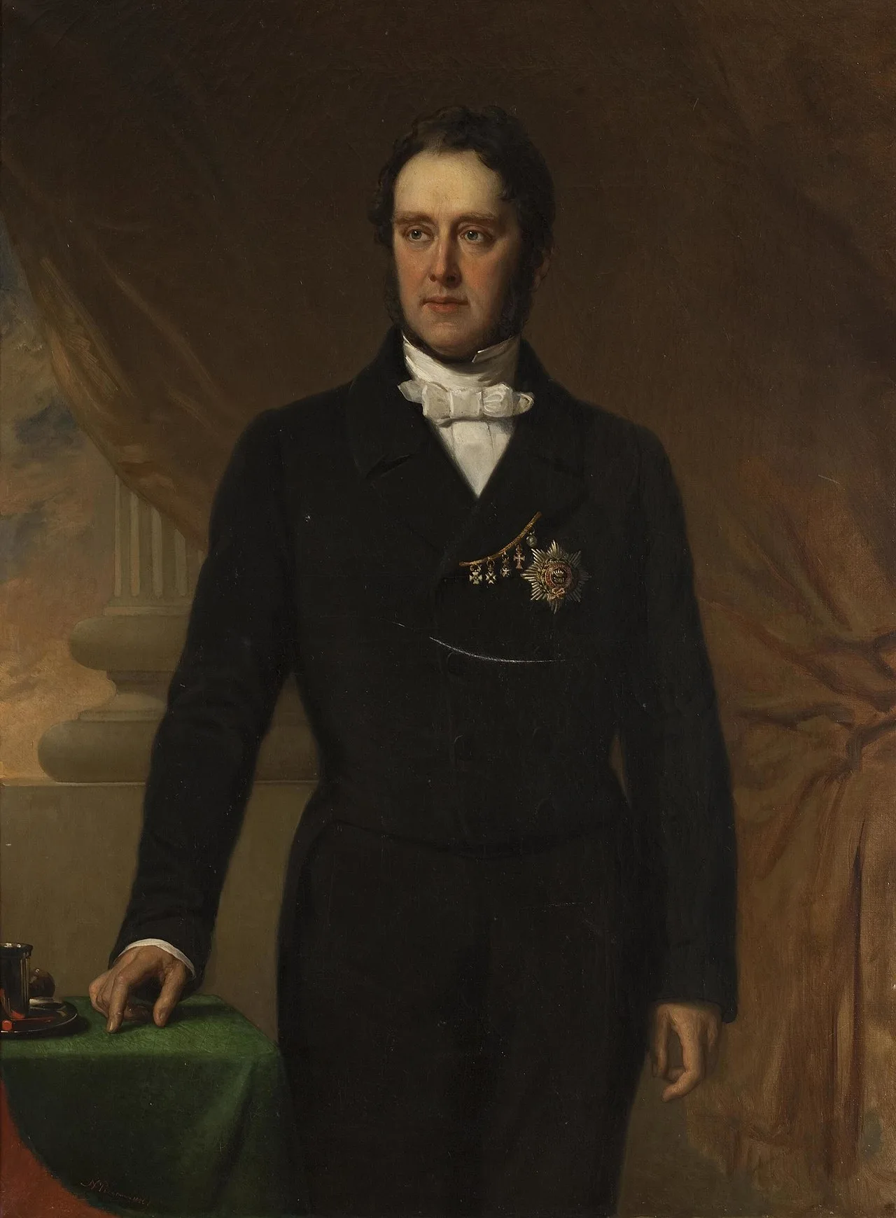 Porträt von Hans Willem van Aylva baron fan Pallandt van Waardeburch en Neerijnen (1804–1881) – Gedenkseite